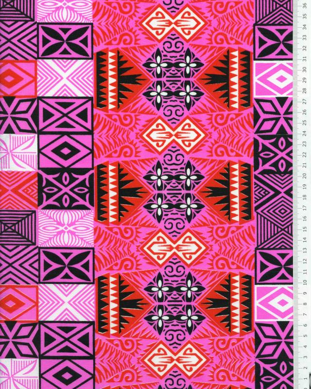 Polynesian fabric FARE Pink - Tissushop